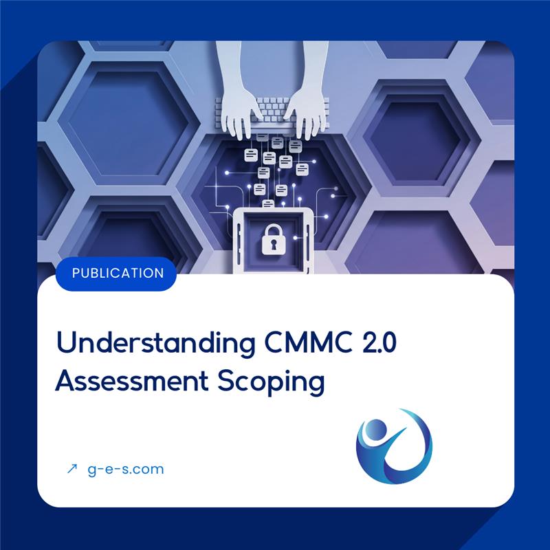 Understanding CMMC 2.0 assessment scoping with cybersecurity data protection illustration